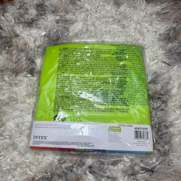 INTEX Economat 72”x27” Inflatable‎ Adult Float Mat Green #59703EP NEW SEALED - Picture 5 of 6
